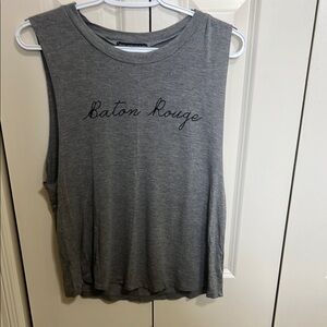Gray Sleeveless Top with Baton Rouge size s